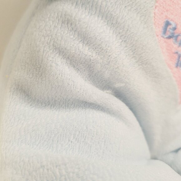 Soft Expressions Baby Blue Teddy Bear Plush With Heart Embroidery & Bow 12" - Picture 3 of 12